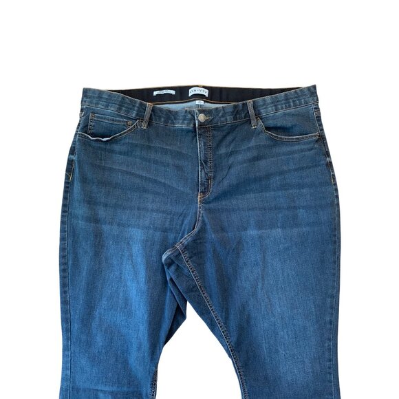 Ava & Viv Plus Size Womens Dark Blue High Rise Skinny Denim Jeans Size 26 - Picture 2 of 12